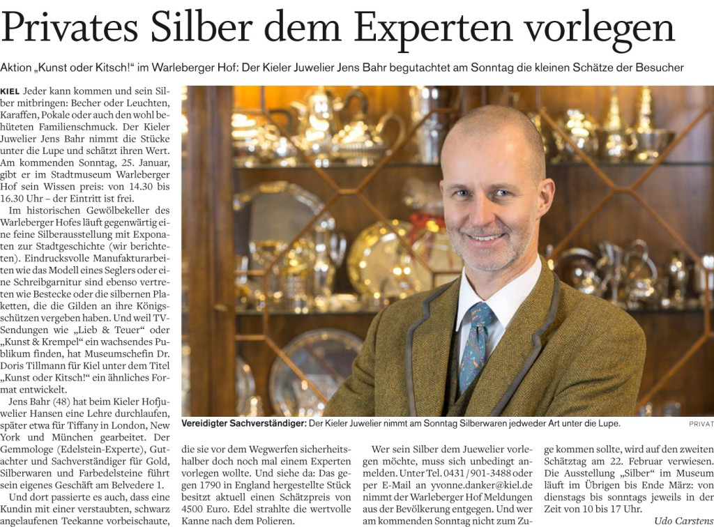 Artikel - Privates Silber dem Experten vorlegen